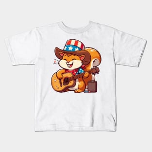 A Whimsical Tribute to American Culture in Cartoon Style T-Shirt Kids T-Shirt